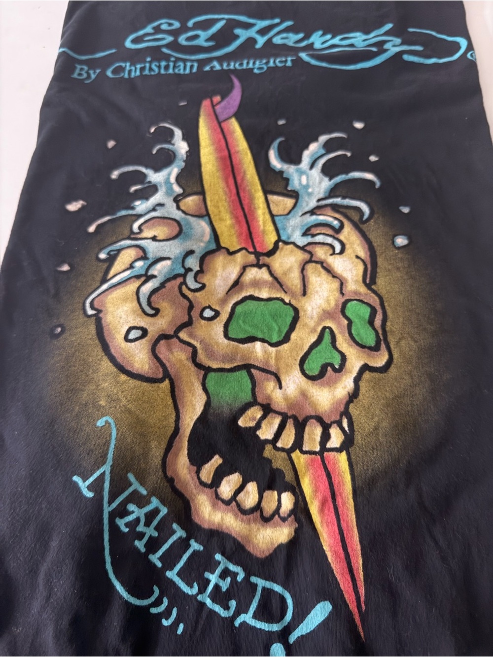 Ed Hardy vintage black skull dagger t-shirt